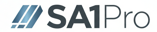 صمم لي لوجو بسيط احترافي للمتجري مع الخلفية بيضاء اسم المتجر SA1Pro